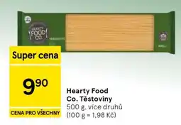Tesco Hearty Food Co. Těstoviny nabídka