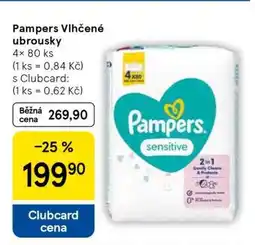 Tesco Pampers vlhčené ubrousky nabídka