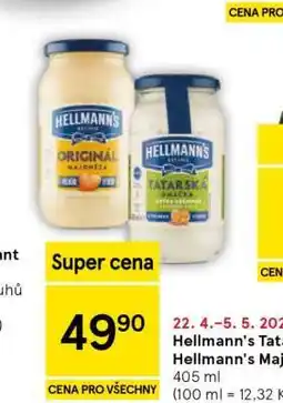 Tesco Hellmann's Tatarská omáčka Hellmann's Majonéza nabídka