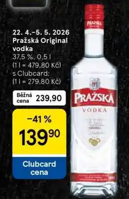 Tesco Pražská Original vodka nabídka