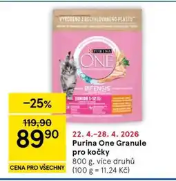 Tesco Purina One Granule pro kočky nabídka