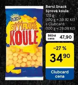 Tesco BERSI SNACK SÝROVÉ KOULE nabídka