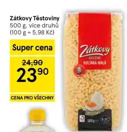 Tesco Zátkovy těstoviny nabídka