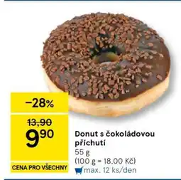 Tesco Donut s čokoládovou příchutí nabídka