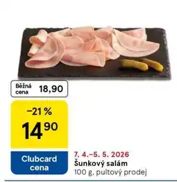 Tesco Šunkový salám nabídka