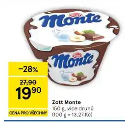 Tesco ZOTT Monte nabídka