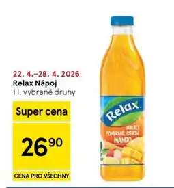 Tesco Relax Nápoj nabídka
