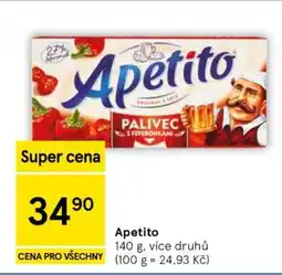 Tesco Apetito nabídka