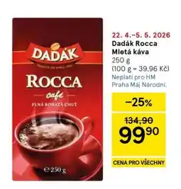 Tesco Dadák Rocca Mletá káva nabídka