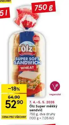 Tesco Ölz Super měkký sendvič nabídka