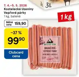 Tesco Kostelecké Uzeniny Vepřové párky nabídka
