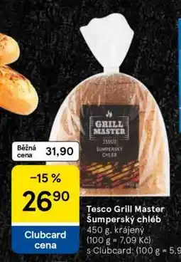 Tesco Tesco Grill Master Šumperský chléb nabídka