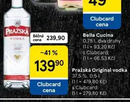 Tesco Pražská Original vodka nabídka