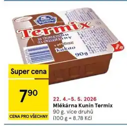 Tesco Mlékárna Kunín Termix nabídka