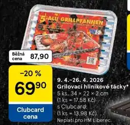 Tesco Grilovací hliníkové tácky nabídka