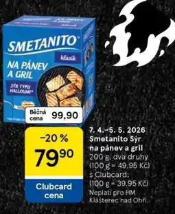 Tesco SMETANITO SÝR NA PÁNEV A GRIL nabídka