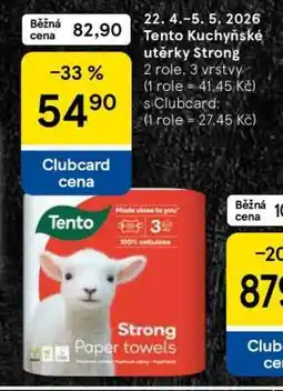 Tesco Tento Kuchyňské utěrky Strong nabídka