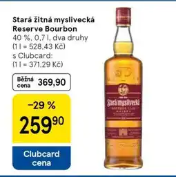 Tesco Stará žitná myslivecká Reserve Bourbon nabídka