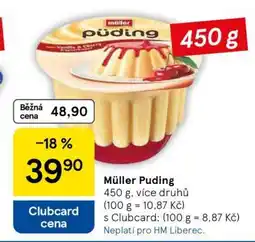 Tesco Müller püding nabídka