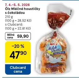 Tesco Ölz Mléčné houstičky s čokoládou nabídka