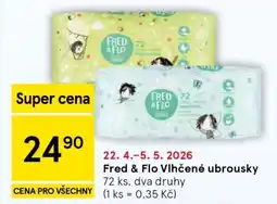Tesco Fred Flo Vlhčené ubrousky nabídka