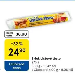 Tesco Brick Listové těsto nabídka