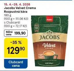 Tesco Jacobs Velvet Crema Rozpustná káva nabídka