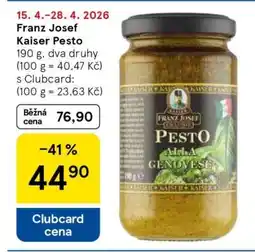 Tesco FRANZ JOSEF KAISER Pesto nabídka