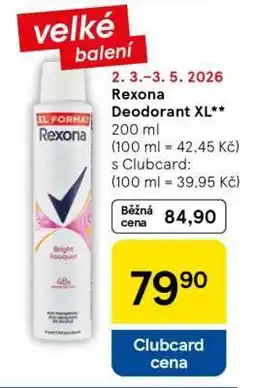 Tesco Rexona Deodorant XL nabídka