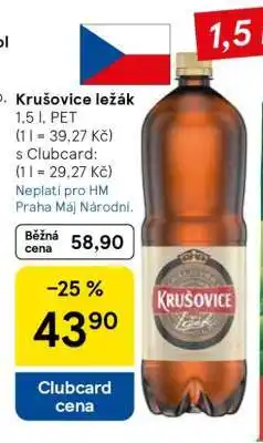 Tesco Krušovice ležák nabídka