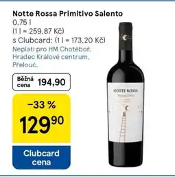 Tesco Notte Rossa Primitivo Salento nabídka