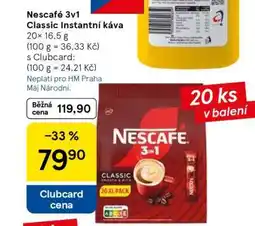 Tesco Nescafé 3v1 Classic Instantní káva nabídka