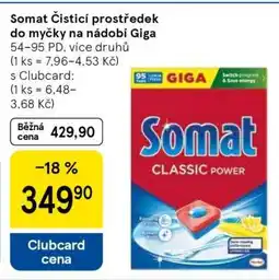 Tesco Somat Čisticí prostředek do myčky na nádobí Giga nabídka
