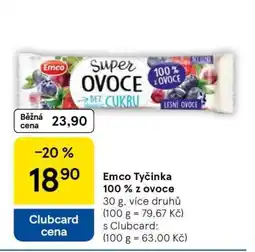 Tesco Emco Tyčinka 100 % z ovoce nabídka