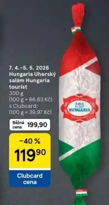 Tesco Hungaria Uherský salám Hungaria tourist nabídka