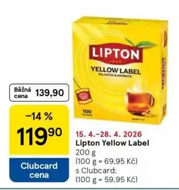 Tesco Lipton Yellow Label nabídka