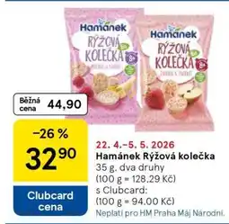 Tesco Hamánek Rýžová kolečka nabídka