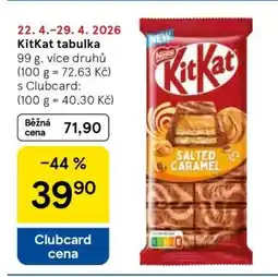 Tesco KitKat tabulka nabídka