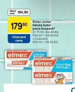 Tesco Elmex Junior Dětská Zubní pasta Duopack nabídka