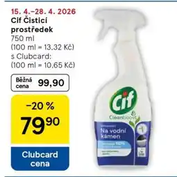 Tesco CIF Čisticí prostředek nabídka
