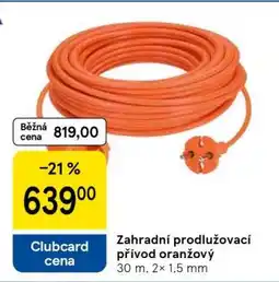 Tesco Zahradní prodlužovací přívod oranžový nabídka