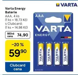 Tesco Varta Energy Baterie nabídka