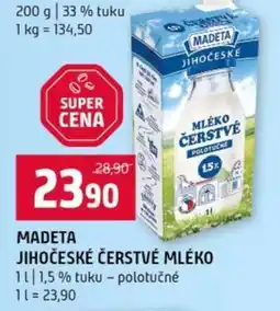Terno MADETA JIHOČESKÉ ČERSTVÉ MLÉKO nabídka