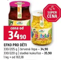 Terno EFKO PRO DĚTI nabídka