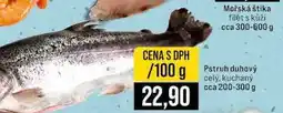 Jip Pstruh duhový cely, kuchaný cca 200-300 g 100g nabídka