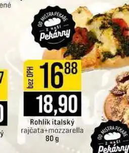 Jip Rohlik italský rajčata+mozzarella 80 g nabídka