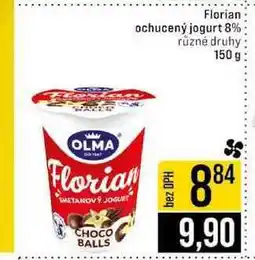Jip Florian ochucený jogurt 8% různé druhy nabídka