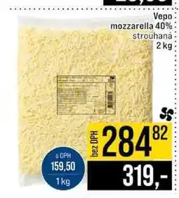 Jip Vepo mozzarella 40% strouhaná nabídka