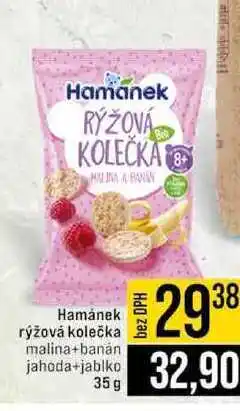 Jip Hamánek rýžová kolečka malina+banán jahoda+jablko 35 g nabídka