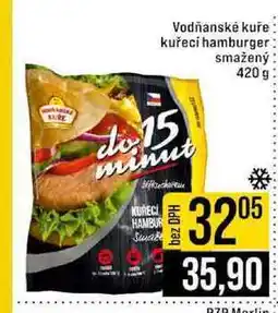 Jip Vodňanské kuře kuřecí hamburger smažený nabídka